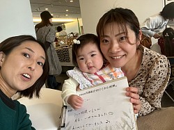 ベビーちゃんと一緒に来店してくれました！ベビーちゃん可愛い！